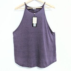 Calia high neck stripe tank